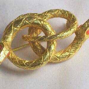 Vintage DeNicola headed snake broach (Designer)